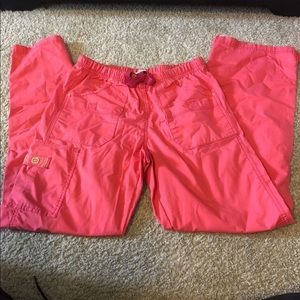 Scrub pants bright pink